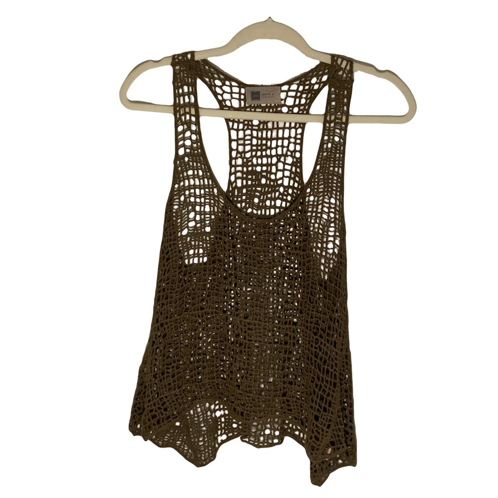 Crocheted tank top in green